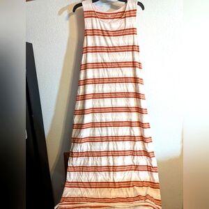 SO Pink Rust Striped Sleeveless Maxi Tank Dress Size 2X